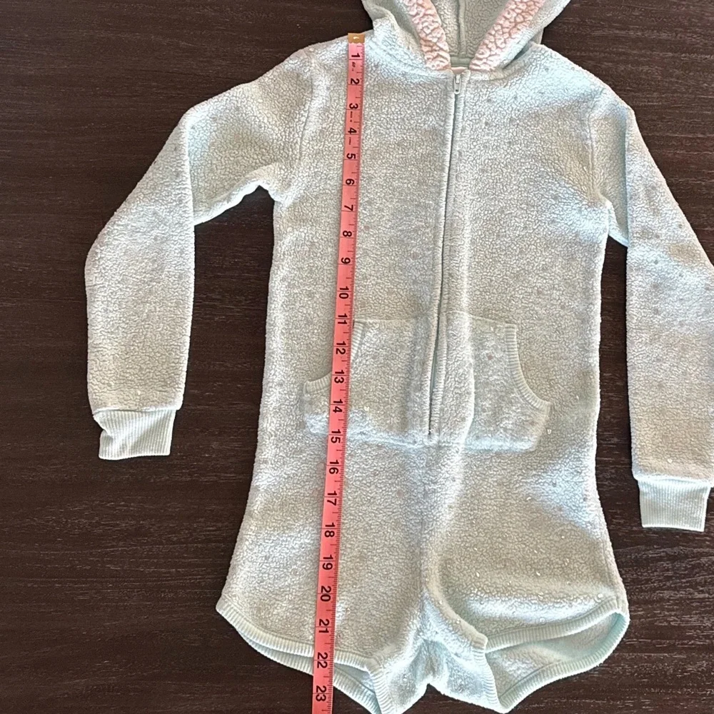Justice Girls 6 Hooded Zip Up Shorts Roomper